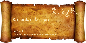 Katonka Áron névjegykártya